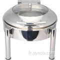 Chafing Dish rond avec cadre de buffet et couvercle S / S